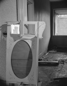 Interiors of wrecked homes on Independence Avenue..., Washington, D.C, 1942. Creator: Gordon Parks