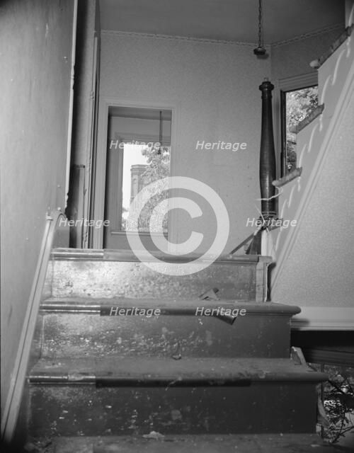 Interiors of wrecked homes on Independence Avenue..., Washington, D.C, 1942. Creator: Gordon Parks.