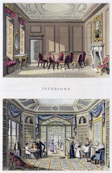 Interiors: The Old Cedar Parlour and the Modern Living Room 1816. Artist: Humphry Repton