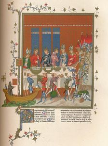 Interlude during the meal, 14th century, (1849). Creator: Kellerhoven