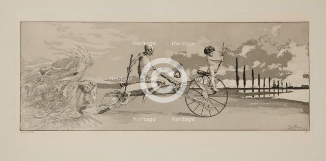 Intermezzi, Opus Iv, Bl. 12: Amor, Tod Und Jenseits (Love, Death And Beyond), 1881. Creator: Max Klinger.