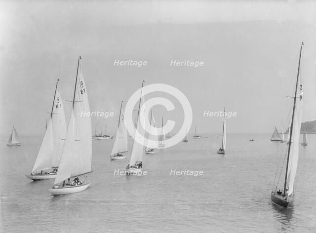 International 6 Metres class racing at Cowes. Creator: Kirk & Sons of Cowes.