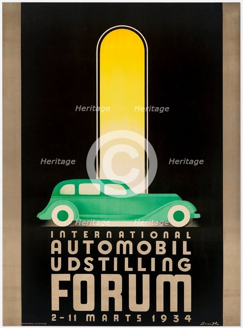 International Automobil Udstilling Forum, 1934. Creator: Henriksen, Sven (1890-1935).
