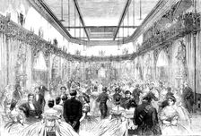 International entertainment at the Guildhall: the ball in the temporary saloon..., 1862. Creator: Unknown