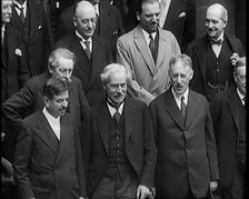 International Leaders Gathering on the Steps of a Building for a Conference on Economic..., 1931. Creator: British Pathe Ltd