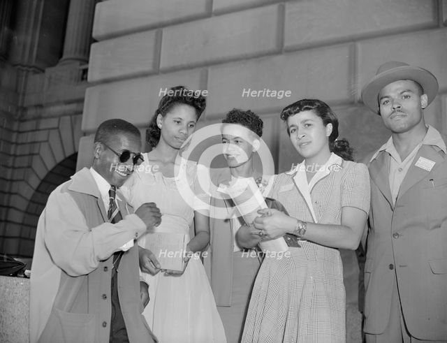 International student assembly, Washington, D.C, 1942. Creator: Gordon Parks.