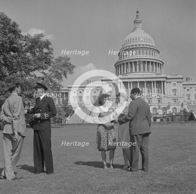 International student assembly, Washington, D.C, 1942. Creator: Gordon Parks.