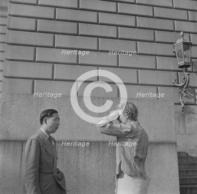International student assembly, Washington, D.C, 1942. Creator: Gordon Parks.