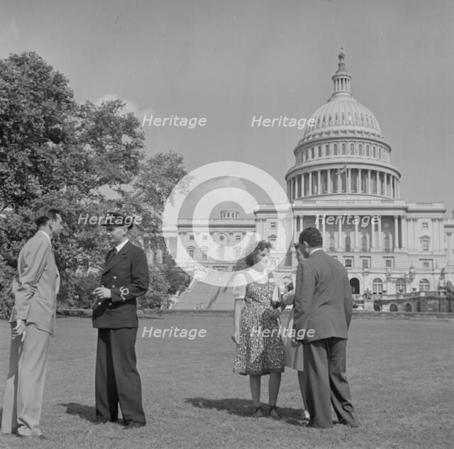 International student assembly, Washington, D.C, 1942. Creator: Gordon Parks.