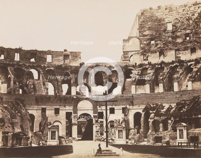 Interno del Colosseo, ca. 1855. Creator: Pietro Dovizielli.