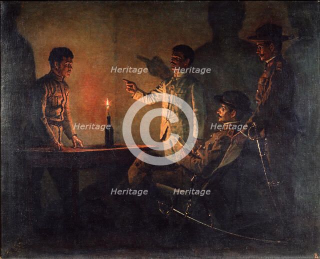 Interrogation of a Deserter, c.1901-1902. Artist: Vereshchagin, Vasili Vasilyevich (1842-1904)