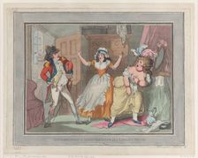 Interruption or Inconvenience of a Lodging House, [Apri..., [April 1, 1789], reissued April 1, 1824. Creator: Thomas Rowlandson