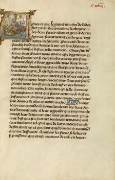 Intiial A: Gillion's Sons Attacked by Pirates; Roman de Gillion de Trazegnies, 1464. Creators: Lieven van Lathem, David Aubert