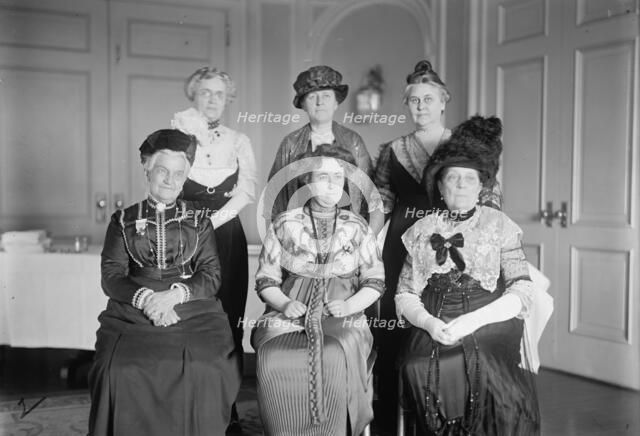 Intl. Anti-Vivisection Congress - Back Row: Mrs. Clinton Pichney Farrell; Mrs. L. B. Hender..., 1913 Creator: Harris & Ewing.
