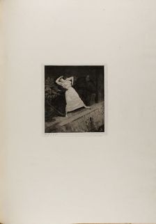 Into the Gutter!, plate ten from A Life, 1884. Creator: Max Klinger