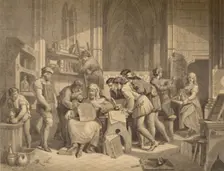 Introduction of the Art of Printing 1886. Artist: W Ridgway
