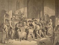 Introduction of the Art of Printing 1886. Artist: W Ridgway