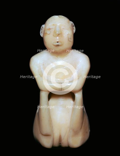 Inuit carving of a human figure, 19th century. Artist: Unknown