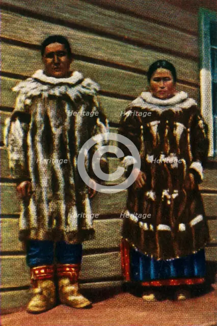 Inuit people from Alaska, northern USA, c1928.  Creator: Unknown.