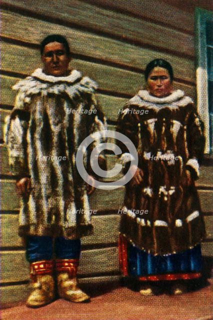 Inuit people from Alaska, northern USA, c1928.  Creator: Unknown.