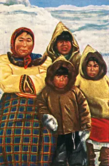 Inuit people from Labrador, northern Canada, c1928. Creator: Unknown