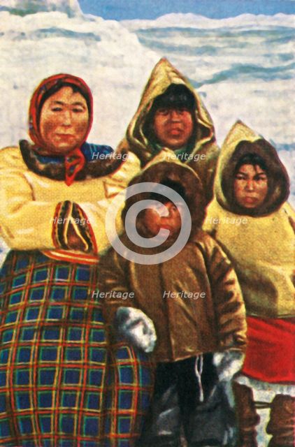 Inuit people from Labrador, northern Canada, c1928. Creator: Unknown.