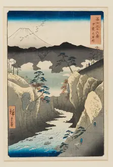 Inume Pass in Kai Province, designed 1858, published 1858-1859. Artist: Utagawa Hiroshige II