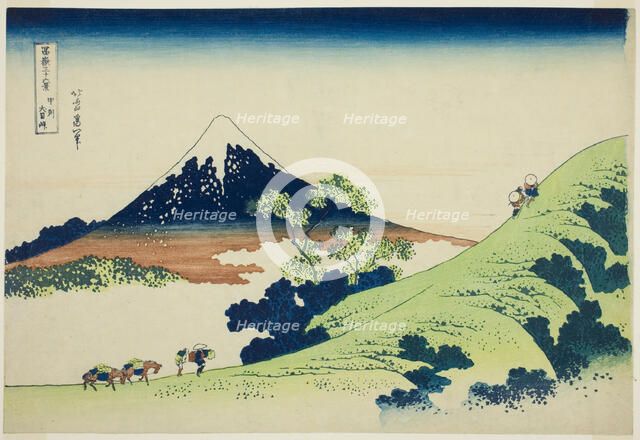 Inume Pass in Kai Province (Koshu Inume-toge), from the series "Thirty-six Views of..., c. 1830/33. Creator: Hokusai.