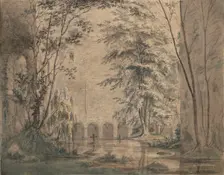 Inundated Ruins of a Monastery, ca. 1824. Creator: Karl Blechen