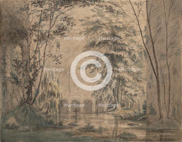 Inundated Ruins of a Monastery, ca. 1824. Creator: Karl Blechen.