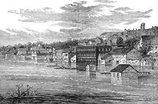 Inundations in the United States: Front-Street, Clarksville, Tennessee, 1874. Creator: Unknown