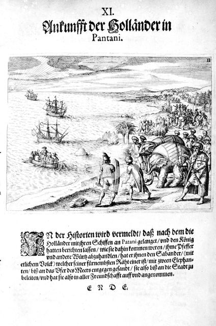 Invasion by Vice Admiral Sebold, 1606. Creator: Theodor de Bry.