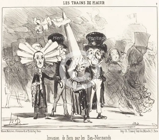 Invasion de Paris par les Bas-Normands, 1852. Creator: Honore Daumier.