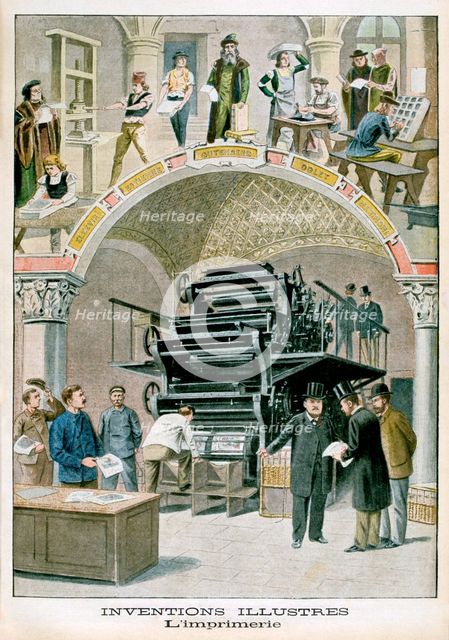 Inventions, The print works, 1901. Artist: Unknown
