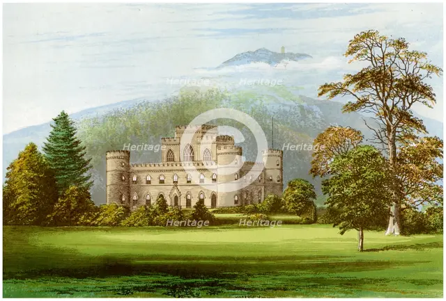 Inveraray Castle, Argyllshire, Scotland, home of the Duke of Argyll, c1880. Artist: Unknown