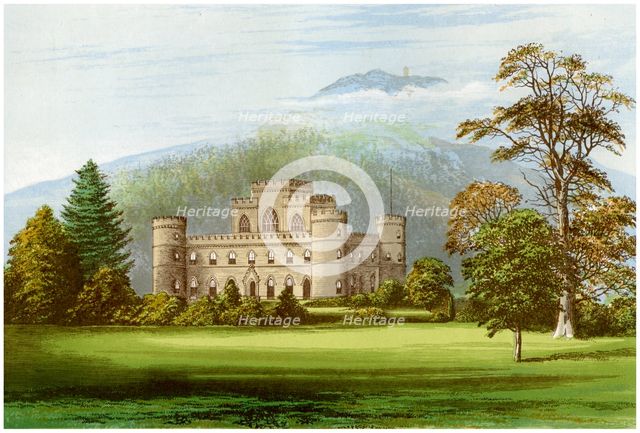 Inveraray Castle, Argyllshire, Scotland, home of the Duke of Argyll, c1880. Artist: Unknown