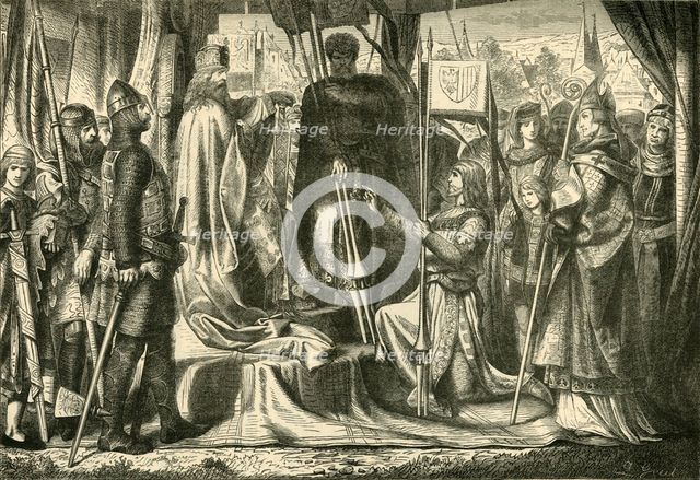 'Investiture of Henry Jasomirgott as First Duke of Austria', (1156), 1890. Creator: Unknown.