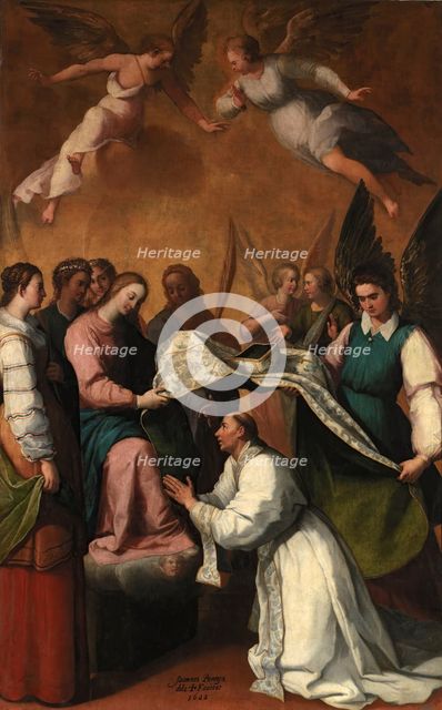 Investiture of Saint Ildefonso with the chasuble, 1603. Creator: Juan Pantoja de la Cruz.