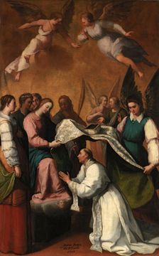 Investiture of Saint Ildefonso with the chasuble, 1603. Creator: Juan Pantoja de la Cruz