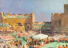 Investiture of the Prince of Wales at Caernarvon 1912. Creator: Eugene Louis Gillot