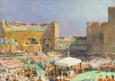 Investiture of the Prince of Wales at Caernarvon 1912. Artist: Eugene Louis Gillot