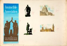 Invincible Association. To the friendship of the English... WWII poster, between 1939 and 1946. Creator: Central Office of Information