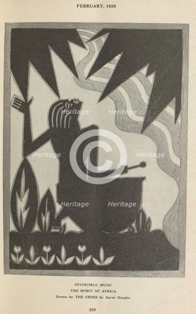 Invincible music. The spirit of Africa, 1926. Creator: Aaron Douglas.