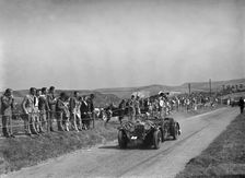 Invicta S Type Red Gauntlet of D Monro at the Bugatti Owners Club Lewes Speed Trials, Sussex, 1937. Artist: Bill Brunell