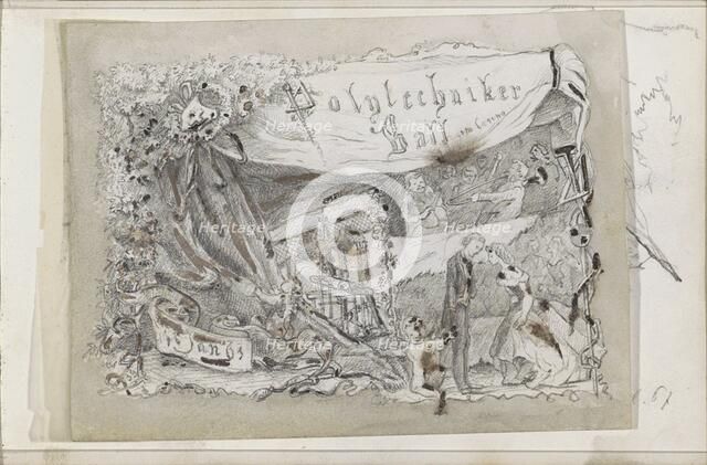 Invitation to a party, 1861. Creator: Isaac Gosschalk.