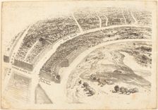 Invitation? with Aerial View of Regent's Park, 1824. Creator: Unknown