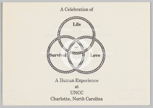 Invitation for a event hosted by the Black Studies Department of UNCC, 1974. Creator: Unknown.
