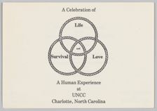 Invitation for a event hosted by the Black Studies Department of UNCC, 1974. Creator: Unknown