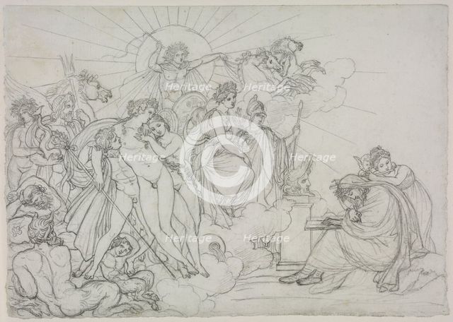 Invocation to the Divinities who preside over Agriculture from Virgil's "Georgics", after 1798. Creator: Anne-Louis Girodet de Roucy-Trioson (French, 1767-1824).