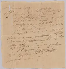 Invoice and receipt for payment by Edward Rouzee, February 1817. Creator: Unknown